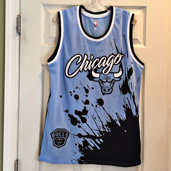 blue chicago bulls jersey